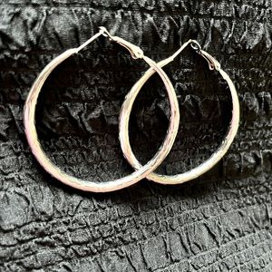 Engraved earring + layered stainless necklace combo set